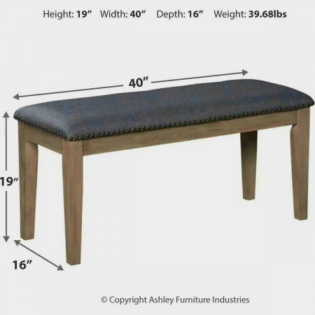 D617 - 00 : Ghế Băng , Ghế Bench - Màu Xám Khói